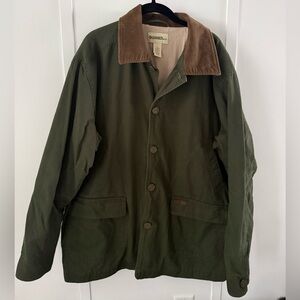 Gander Mountain Green Barn Jacket with Brown Collar